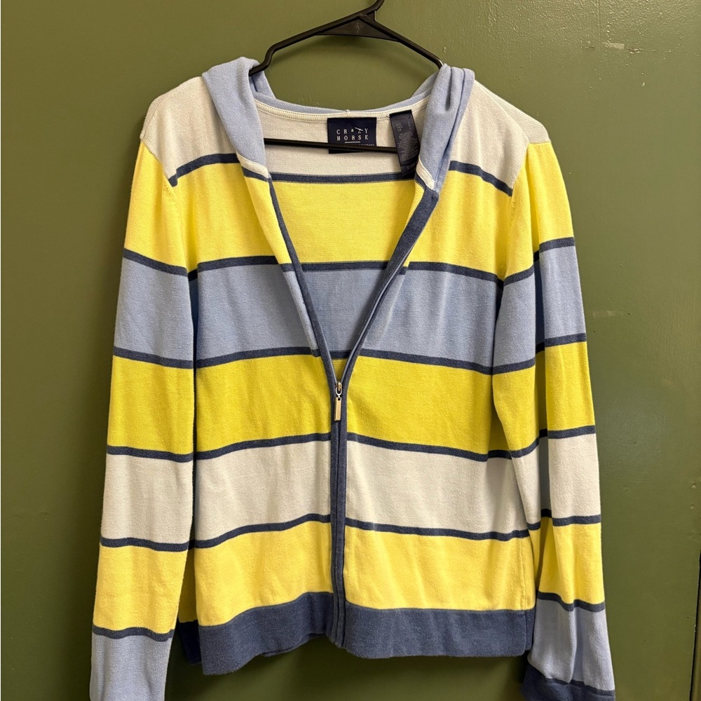 Yellow and Blue Striped Sweater